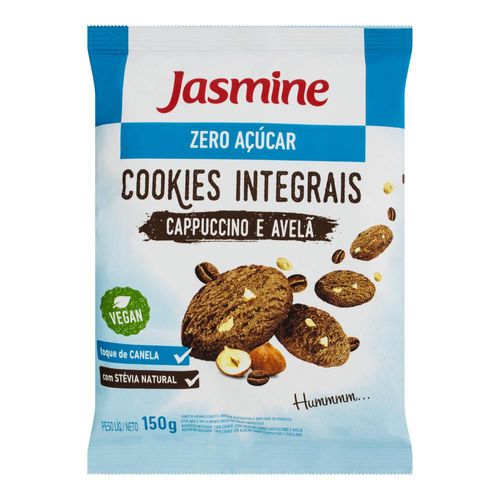 Cookies Integrais Jasmine Diet Cappuccino e Avelã Pacote 150 g