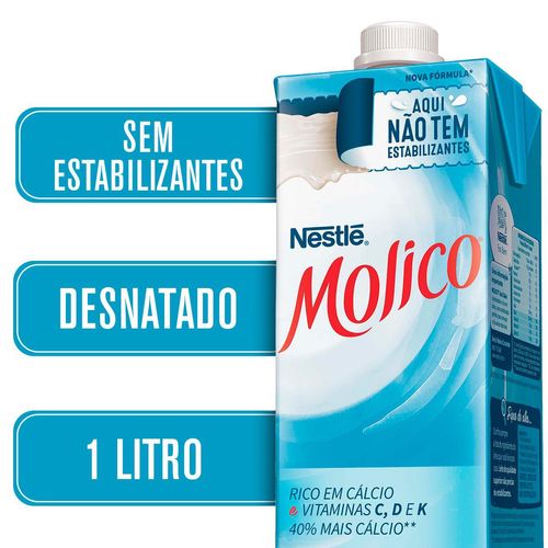 Leite MOLICO Desnatado Total Cálcio 1L