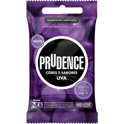 Preservativo Prudence Sabor Uva com 3 Unidades