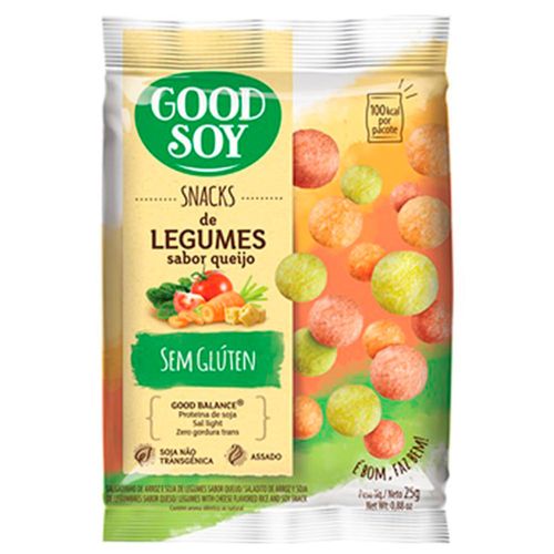 Snack Soja Goodsoy de Legumes Sabor Queijo Sem Glúten 25g