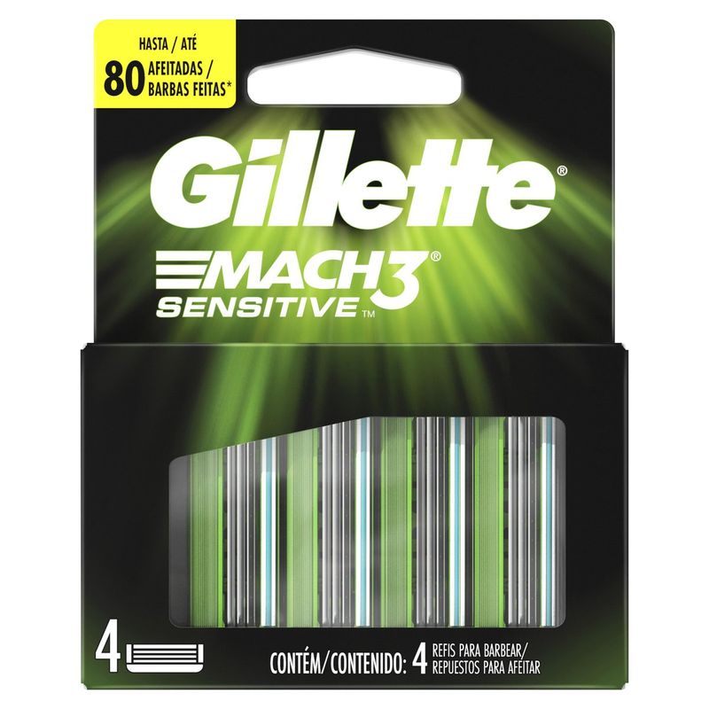 Carga-para-Aparelho-de-Barbear-Gillette-Mach3-Sensitive-4-Unidades