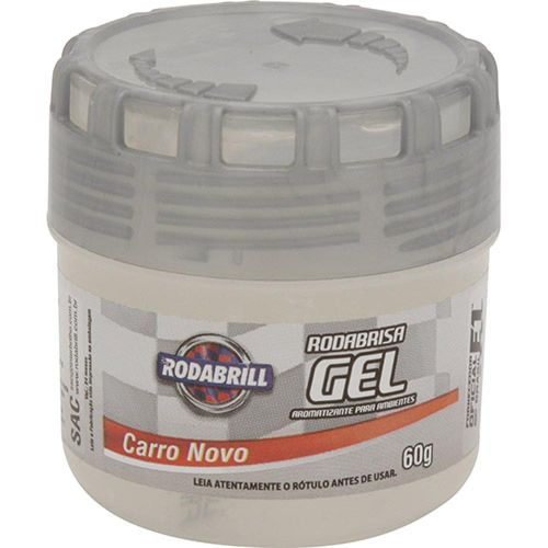 Odorizador Gel De Autos E Ambientes Carro Novo Rodabrisa Aroma Gel Pote 60g