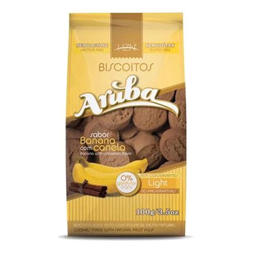 Biscoito Aruba Sem Glúten Banana e Canela 100 g