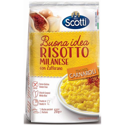 Risotto Italiano Alla Milanese Riso Scotti Pacote 210 G