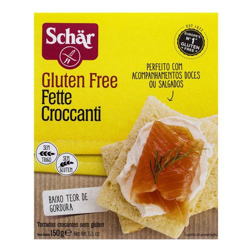 Torrada Italiana Schar Croccanti Sem Glúten 150 G