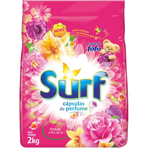 Detergente em Pó Surf Rosas e Flor de Lis 2kg