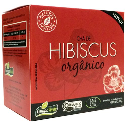 Chá Orgânico Campo-Verde Hibiscus Caixa 10 Saquinhos