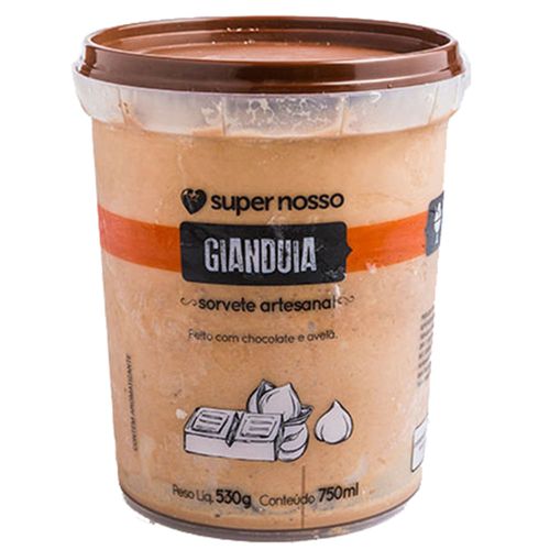 Sorvete Gourmet Super Nosso Sabor Gianduia 750 ml
