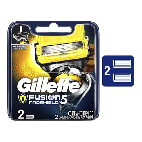 Carga para Aparelho de Barbear Gillette Fusion Proshield 2 unidades