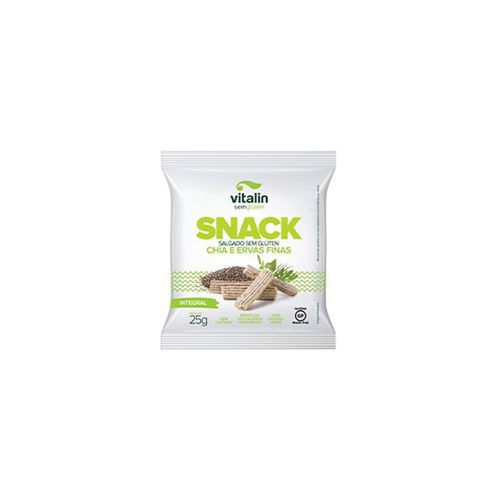 Snack Integral Vitalin Chia e Ervas Finas Sem Glúten 25g