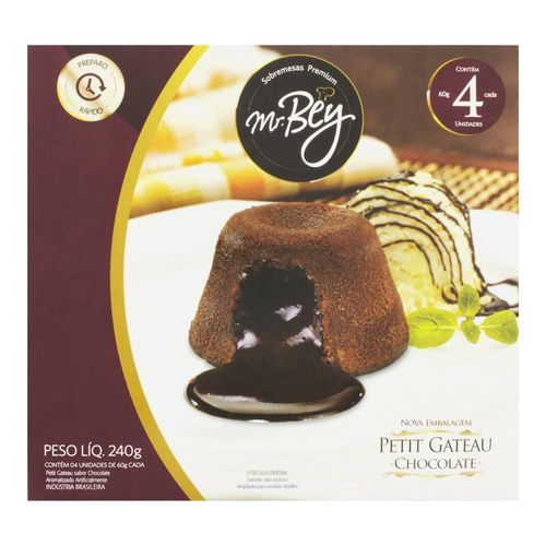 Petit Gateau Mr Bey Chocolate Caixa 240 g