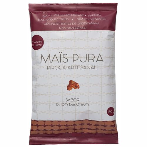 Pipoca Artesanal Doce Mais Pura Mascavo 150g