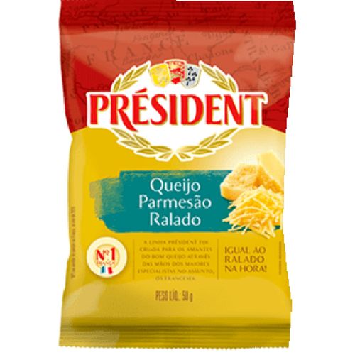 Queijo Ralado Parmesão President Pacote 50 g