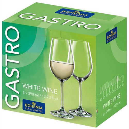 Conjunto Bohemia Gastro de Taças de Vinho Branco 390ml Embalagem com 6 Unidades