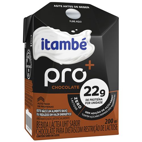 Bebida Láctea Itambé Pro+ Chocolate Sem Lactose 200ml