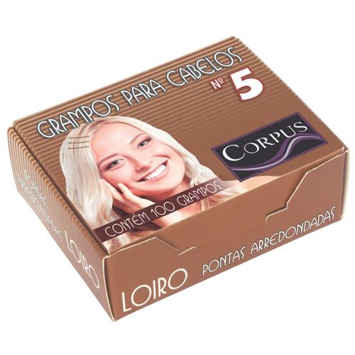 Grampo de Cabelo Corpus Nº5 Loiro Caixa 100 Unidades