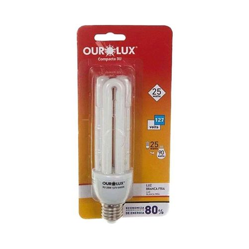 Lâmpada Elétrica 3U Ourolux 25W 127V Unidade