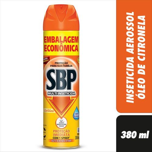 SBP Multi Inseticida Aerossol Óleo de Citronela 380ml Embalagem Econômica