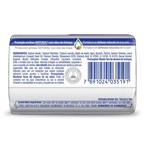 Sabonete em Barra Antibacteriano Protex Nutri Protect Ômega 3 Envoltório 85g