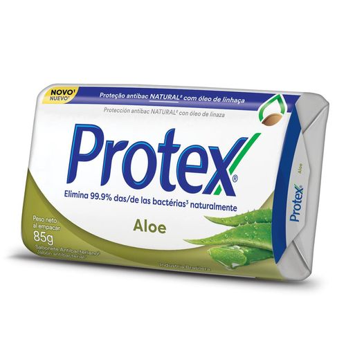 Sabonete em Barra Antibacteriano com Óleo de Linhaça Aloe Protex Envoltório 85g