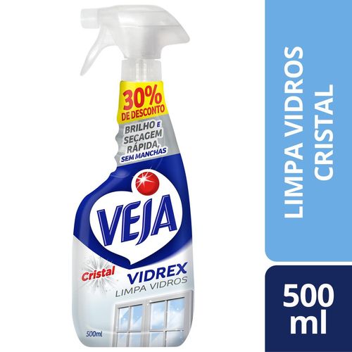 Spray Limpa Vidro Veja Vidrex Cristal 500ml com 30% de Desconto