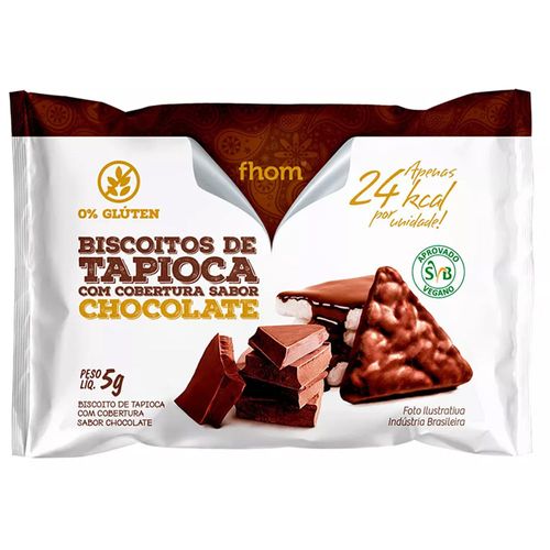 Biscoito de Tapioca Fhom com Cobertura de Chocolate 5 g