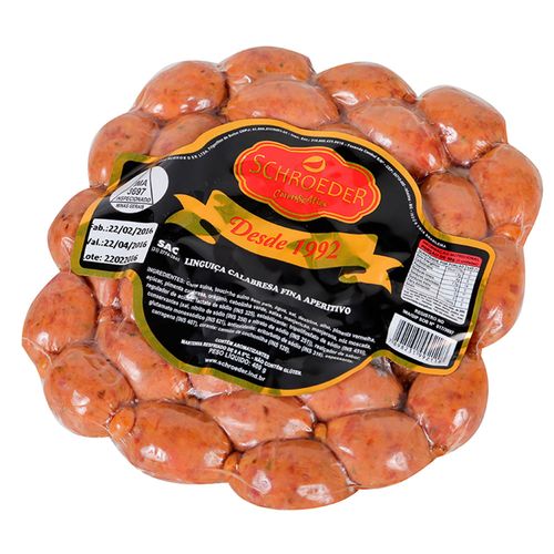 Linguiça Calabresa Schroeder Fina Aperitivo 400g