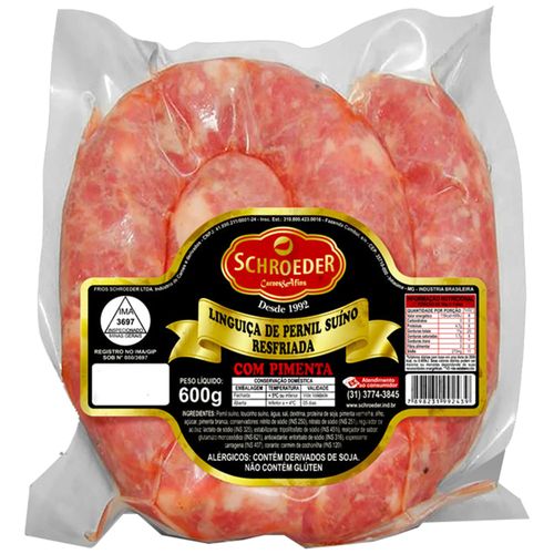 Linguiça de Pernil Schroeder com Pimenta Resfriada 600 g