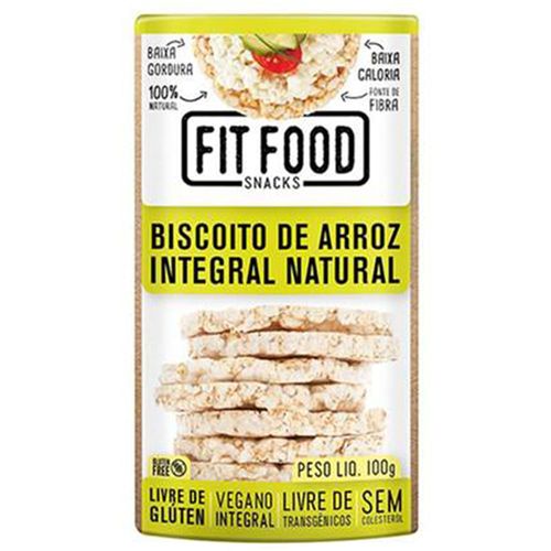 Biscoito de Arroz Fit Food Integral Natural 100g