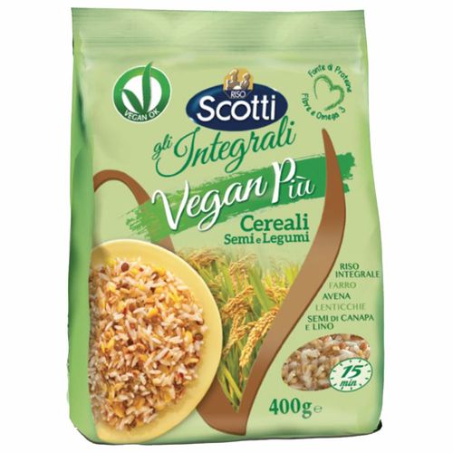 Mix de Cereais Italiano Riso Scotti Integral Vegano Semi e Legumi Sem Glúten 400g