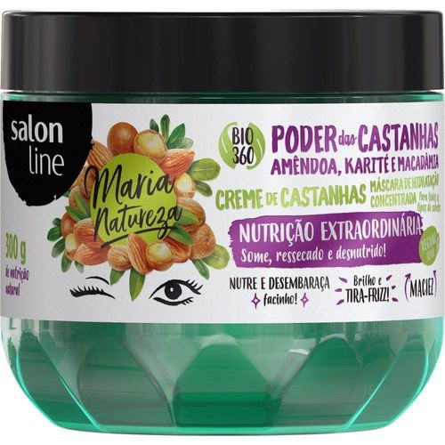 Máscara Concentrada Salon Line Maria Natureza Poder Das Castanhas Pote 300g