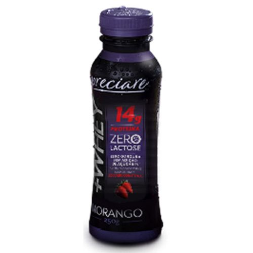 Iogurte Proteinado Apreciare + Whey 14g Morango Zero 250g