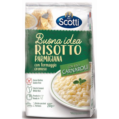 Risoto Parmigiana Formaggio Cremoso Riso Scotti Buona Idea Pacote 210g
