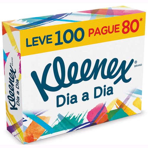 Lenço de Papel Kleenex Leve 100 Pague 80 Unidades