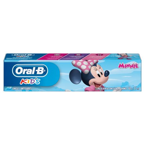 Creme Dental com Flúor Anticárie Chiclete Minnie Oral-B Kids Caixa 50g