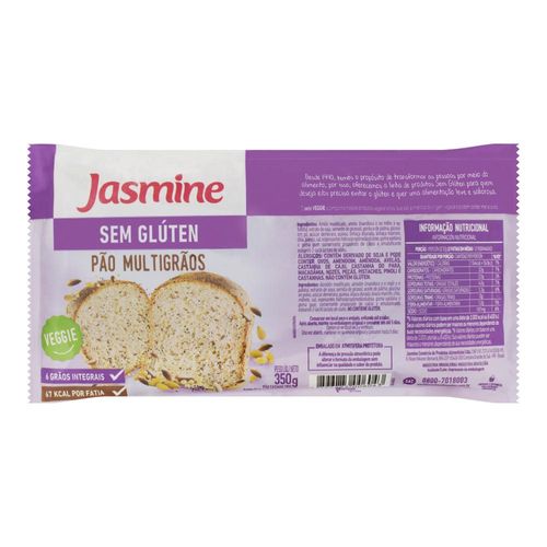Pão de Forma Jasmine Multigrãos sem Glúten Pacote 350 g
