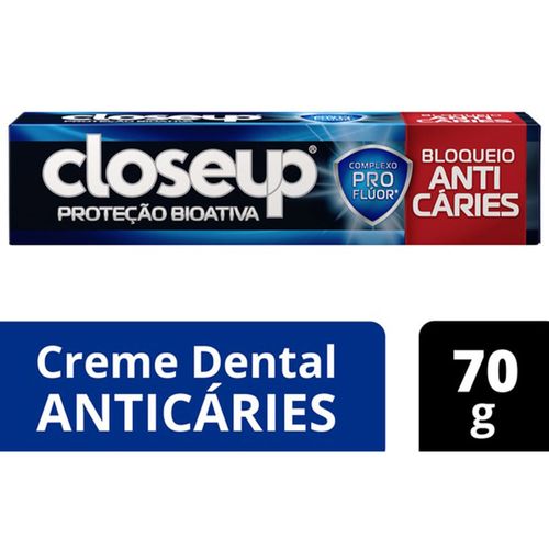 Creme Dental Close Up Proteção Bioativa Bloqueio Anticáries 70g
