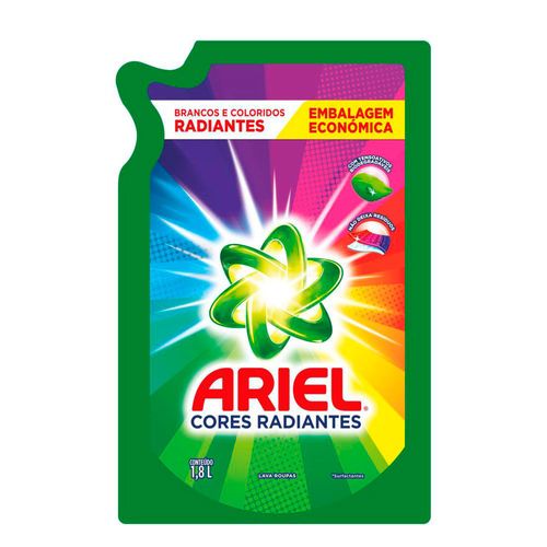 Sabão Líquido Refil Ariel Cores Radiantes 1,8L