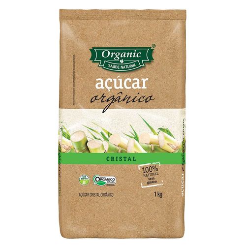 Açúcar Cristal Orgânica Organic 1Kg