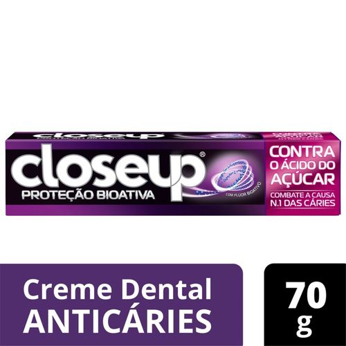 Creme Dental Closeup Proteção Bioativa Contra o Ácido do Açúcar 70g