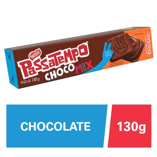 Biscoito PASSATEMPO Chocomix Chocolate 130g