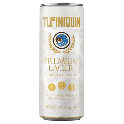 Cerveja Tupiniquim Premium Lager Lata 350ml Embalagem com 12 Unidades