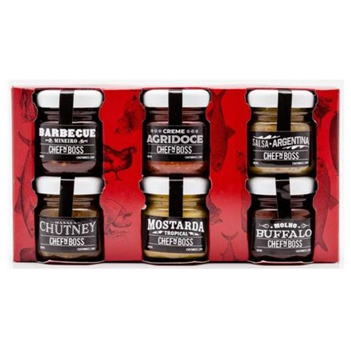 Kit de Molhos Chef 'n' Boss Embalagem com 6 Unidades de 40ml