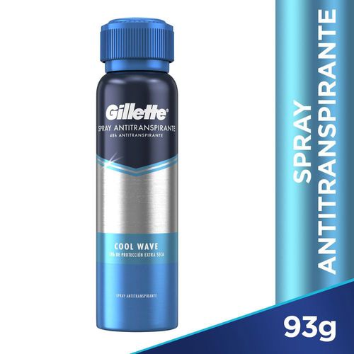 Desodorante Spray Antitranspirante Gillette Cool Wave 93g