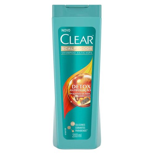 Shampoo Anticaspa Clear Detox AntiPoluição 200ml