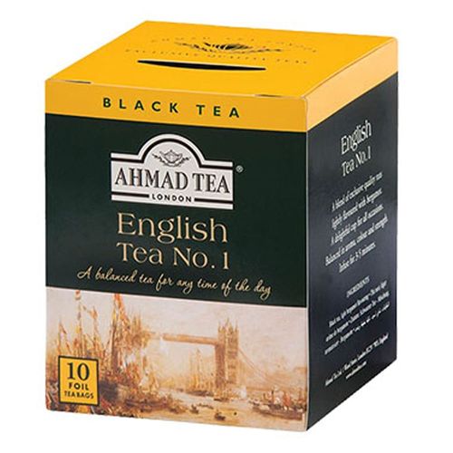Chá Preto English Tea No. 1 Ahmad Tea London Caixa 20g 10 Unidades