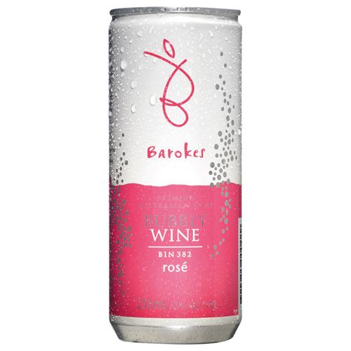 Vinho Australiano Barokes Bubbly Frisante Rosé Lata 250ml