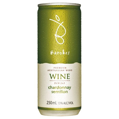 Vinho Australiano Barokes Chardonnay Semmilon Branco Lata 250ml