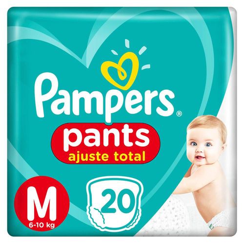 Fralda Pampers Pants Ajuste Total M 20 Tiras
