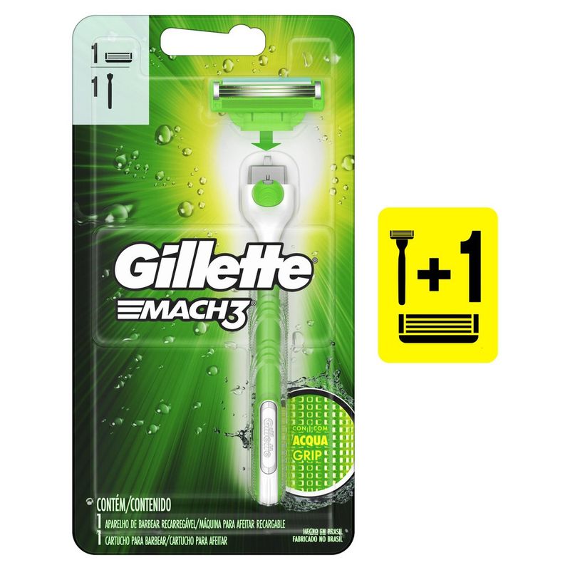 Aparelho-de-Barbear-Gillette-Mach3-Acqua-Grip-Sensitive